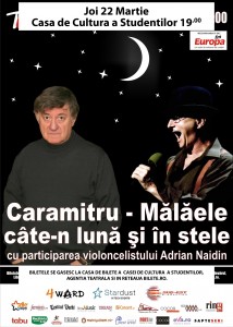 Spectacolul „Caramitru – Mălăele, câte-n lună și în stele” - 22 martie - Cluj-Napoca