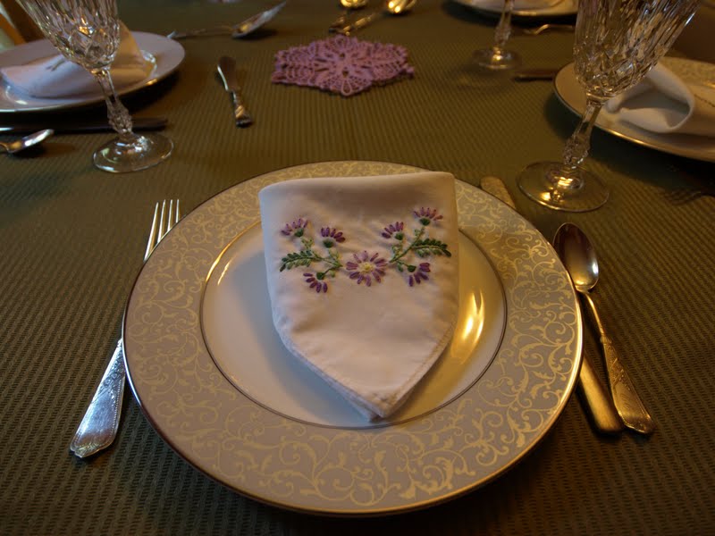 purple and green dinner setting 2
