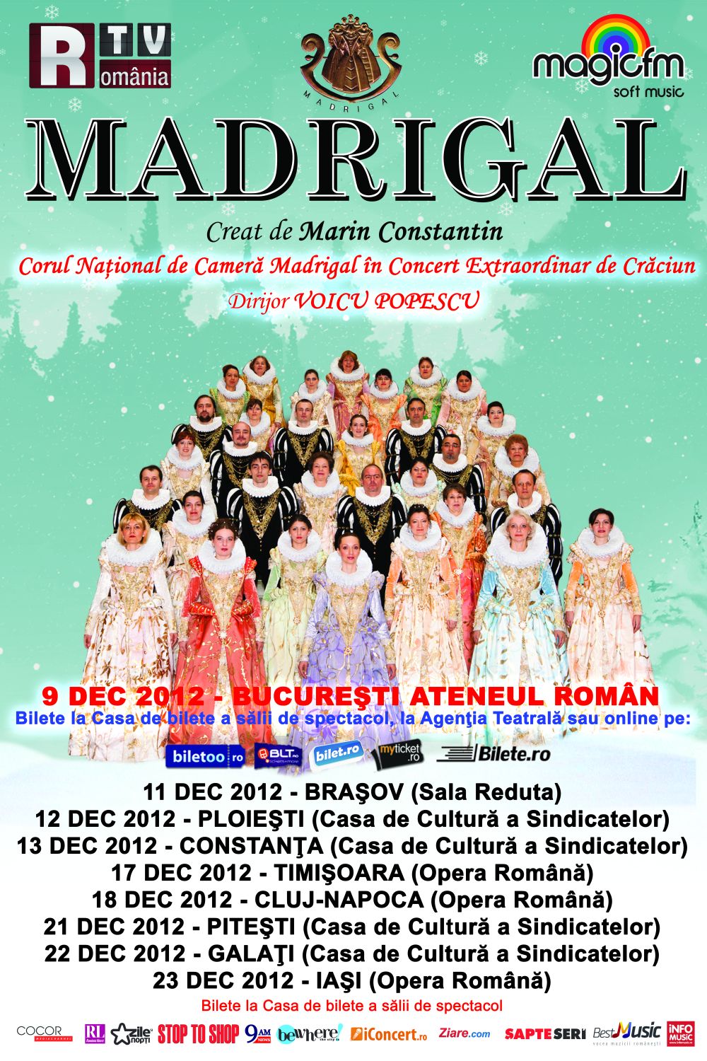 Corul Național de Cameră ”Madrigal” - Concert extraordinar de Crăciun - 18 decembrie - Cluj-Napoca
