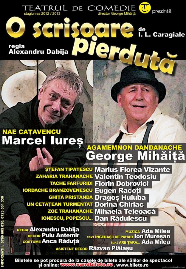 Piesa de teatru ”O scrisoare pierdută” - 25 februarie - Cluj-Napoca